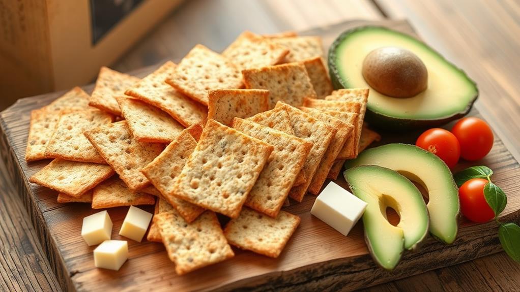 delicious low carb crackers selection